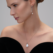 Серьги из серебра с жемчугом Nautilus