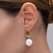Серьги из серебра с жемчугом Baroque Pearl