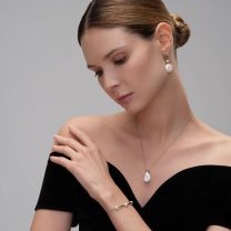 Серьги из серебра с жемчугом Baroque Pearl