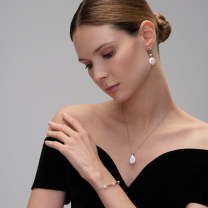 Серьги из серебра с жемчугом Baroque Pearl