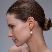 Серьги из серебра с жемчугом Baroque Pearl