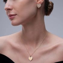 Колье из серебра с позолотой Heart
