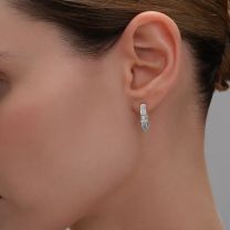 Серьги из серебра с фианитом Spark Line
