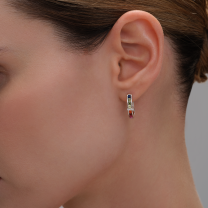 Серьги из серебра с фианитом Spark Line