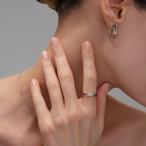 Серьги из серебра с фианитом Spark Line