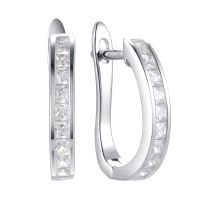 Серьги из серебра с фианитом Spark Line