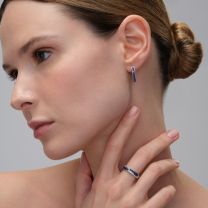 Серьги из серебра Spark Line