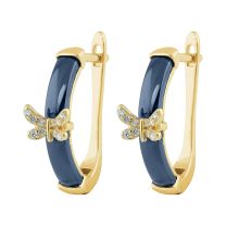 Серьги из серебра с позолотой Ceramic