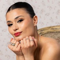 Кольцо из серебра с фианитом Butterflies