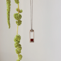 Колье из серебра с янтарем