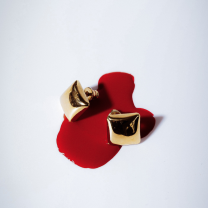 Серьги из серебра с позолотой Preppy Gold