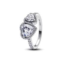 Кольцо «Сверкающие сердца с ореолом»