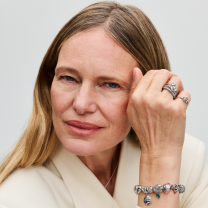 Браслет-змейка «Роза в цвету»