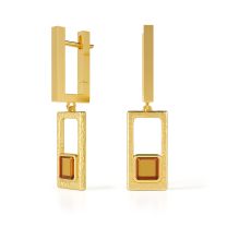 Серьги на английском замке из серебра