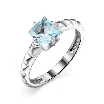 Кольцо из серебра с топазом Sky Blue