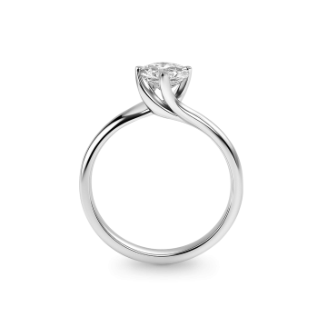 Кольцо из серебра с бриллиантом 1 карат