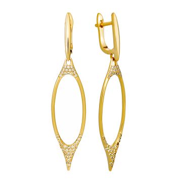 Серьги из серебра с позолотой Mix and Match