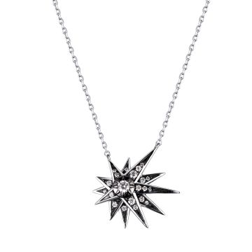 Колье из серебра с фианитом Stars