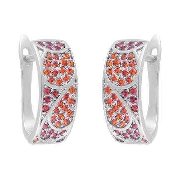 Серьги из серебра с фианитом Rio