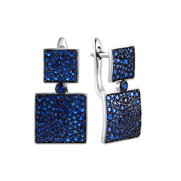 Серьги из серебра Caviar