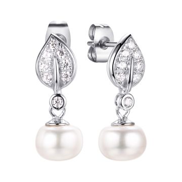 Серьги из серебра с жемчугом Nautilus