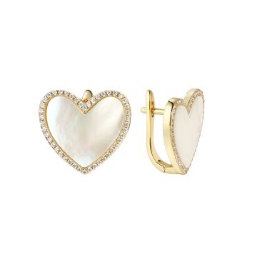 Серьги из серебра с позолотой Heart
