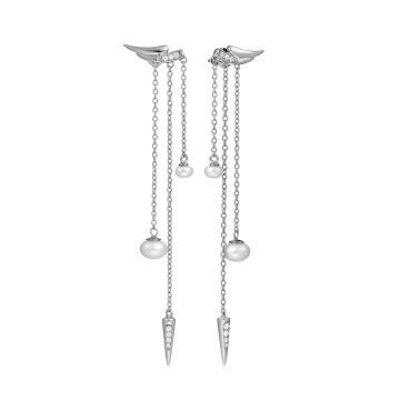 Серьги из серебра с жемчугом Nautilus