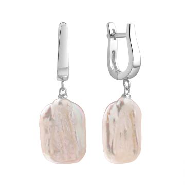 Серьги из серебра с жемчугом Baroque Pearl