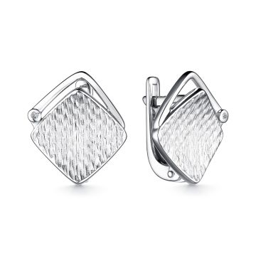 Серьги из серебра с бриллиантами