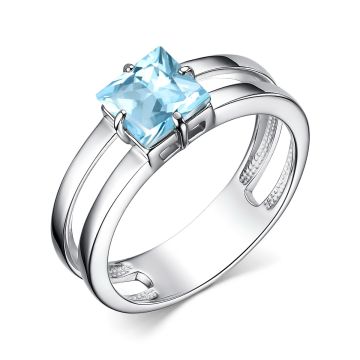 Кольцо из серебра с топазом Sky Blue