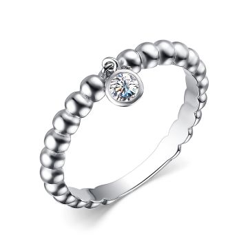 Кольцо из серебра с фианитом Premium Quality