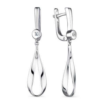 Серьги из серебра с бриллиантами