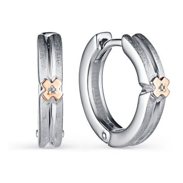 Серьги из серебра с бриллиантами