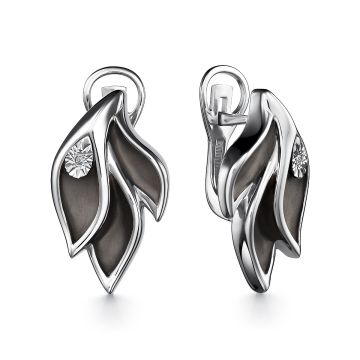 Серьги из серебра с бриллиантами