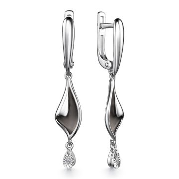 Серьги из серебра с бриллиантами