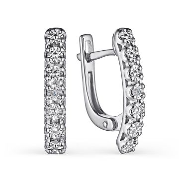 Серьги из серебра с бриллиантами