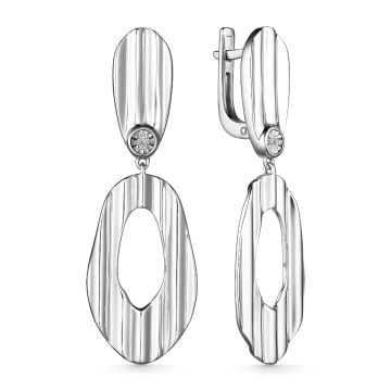 Серьги из серебра с бриллиантами
