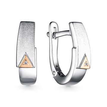 Серьги из серебра с бриллиантами