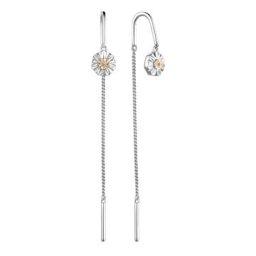 Серьги из серебра с бриллиантами