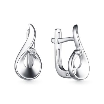 Серьги из серебра с бриллиантами
