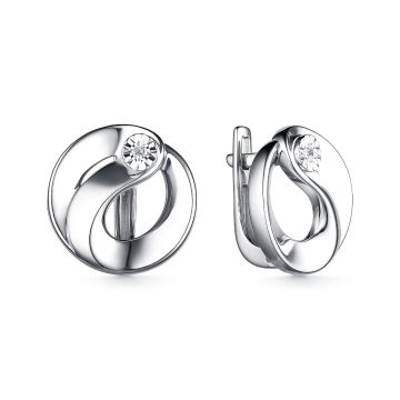 Серьги из серебра с бриллиантами