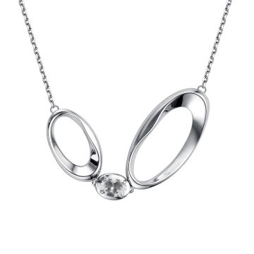 Колье из серебра с горным хрусталем