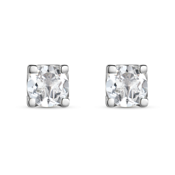 Серьги из серебра с горным хрусталем