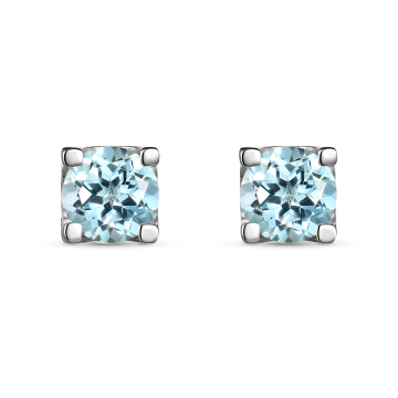 Серьги из серебра с топазом Sky Blue