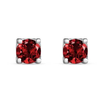 Серьги из серебра с гранатом