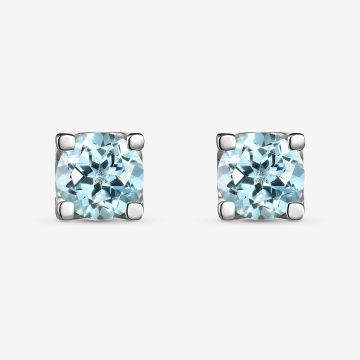Серьги из серебра с топазом Sky Blue