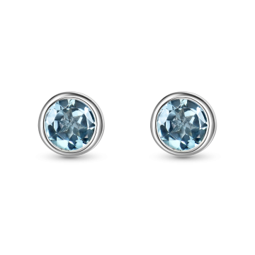 Серьги из серебра с топазом Sky Blue