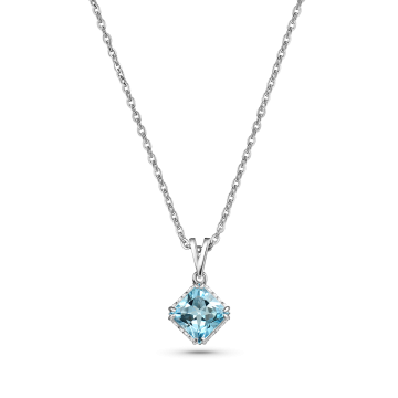 Колье из серебра с топазом Sky Blue
