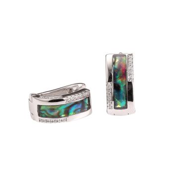 Серьги из серебра с фианитом Piton
