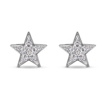 Серьги-пусеты из серебра с фианитом Stars